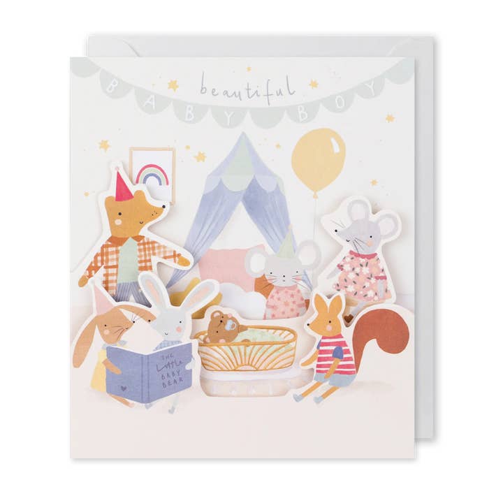 Beautiful Baby Boy Birthday Card for wholesale by Meraki Greeting Cards