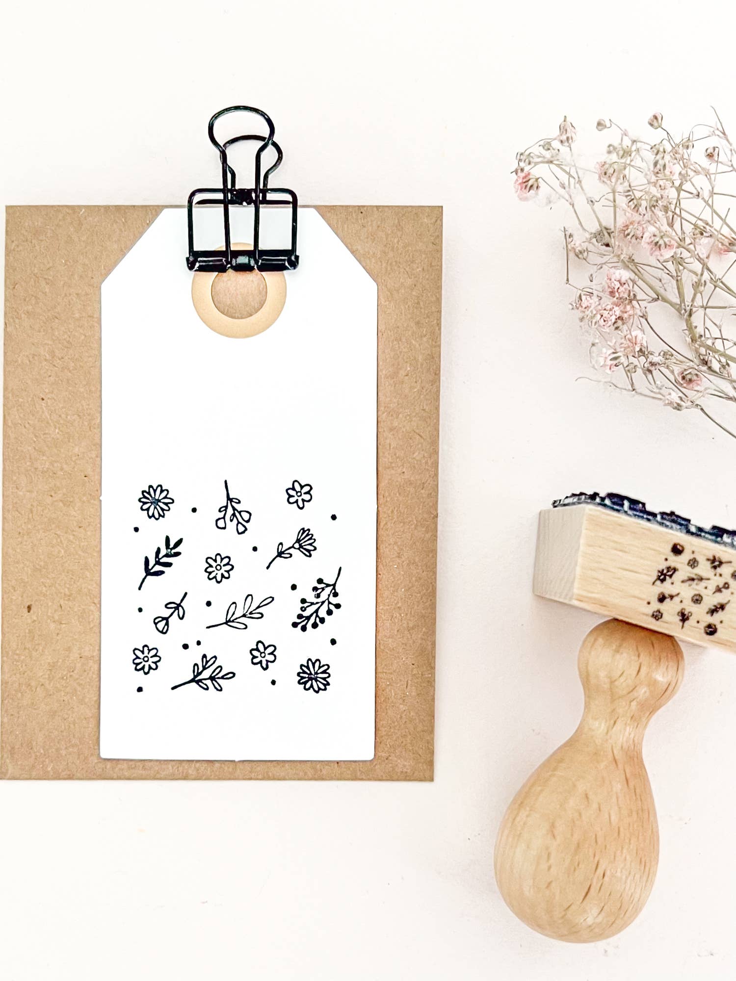 Der kleine Sperling - Wholesale Rubber/Decorative Stamp - Stamp Sample Stamp Little Flower | DIY Wood Stamp Background Stamp Flowers