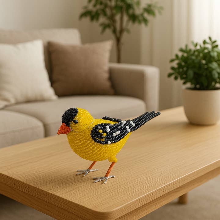 Beadworx By Extol Accessories Ltd. - Wholesale Decorative Figurine - Gold Finch Set of 21