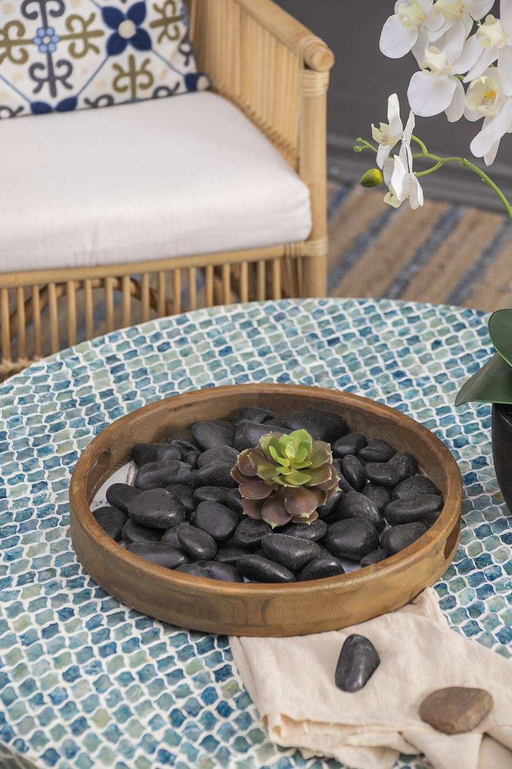 A&B Home Group Inc. - Wholesale Outdoor ornament/decor - 1.2-2inch Black Pebble Polished, 5lbs - Black6