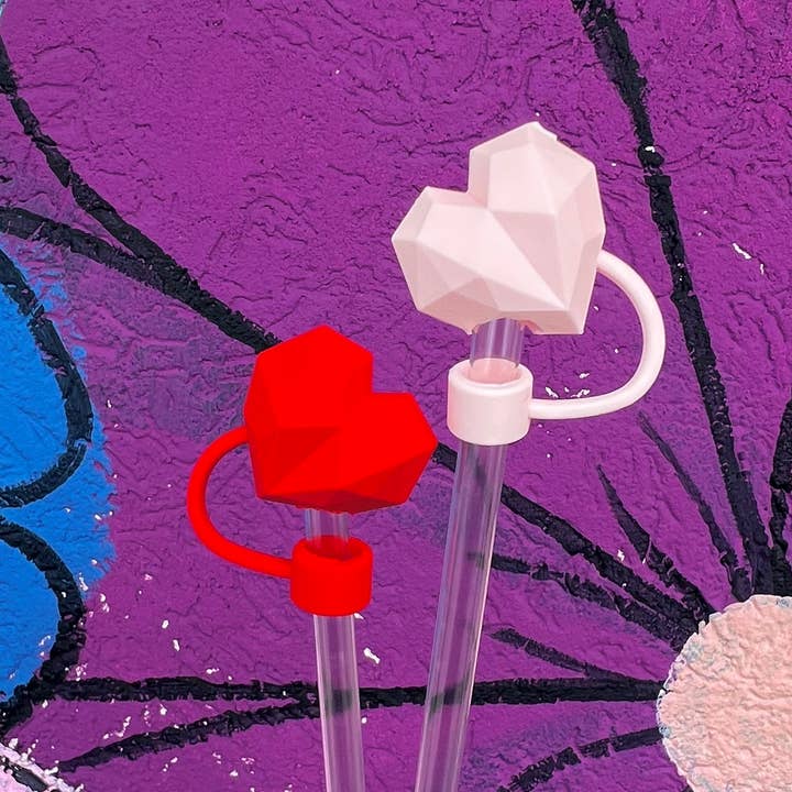 Briano Wholesale - Wholesale Drinking straw - Large Heart Straw Toppers2