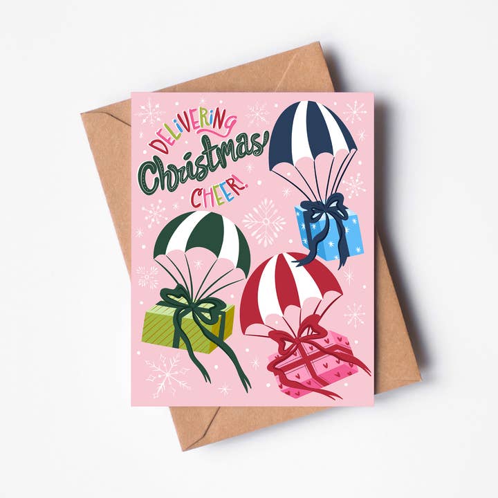 Delivering Christmas Cheer A2 Greeting Card for wholesale by DorothyDear