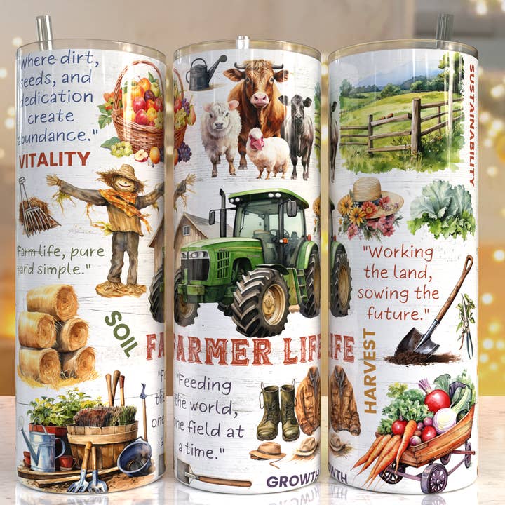 Farm Life Tumbler for wholesale by The Potted Oasis