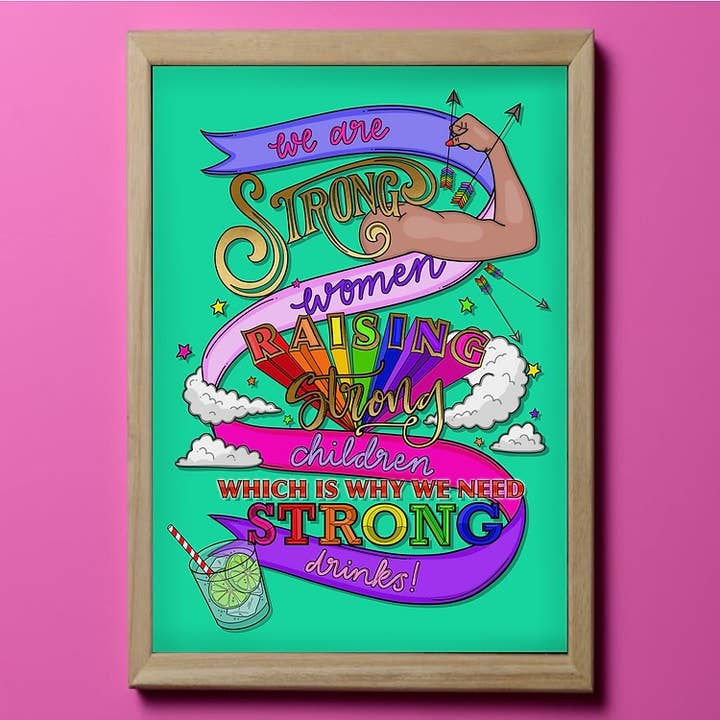 Mulheres Fortes Menta (A5) por atacado de The Paper Lobster