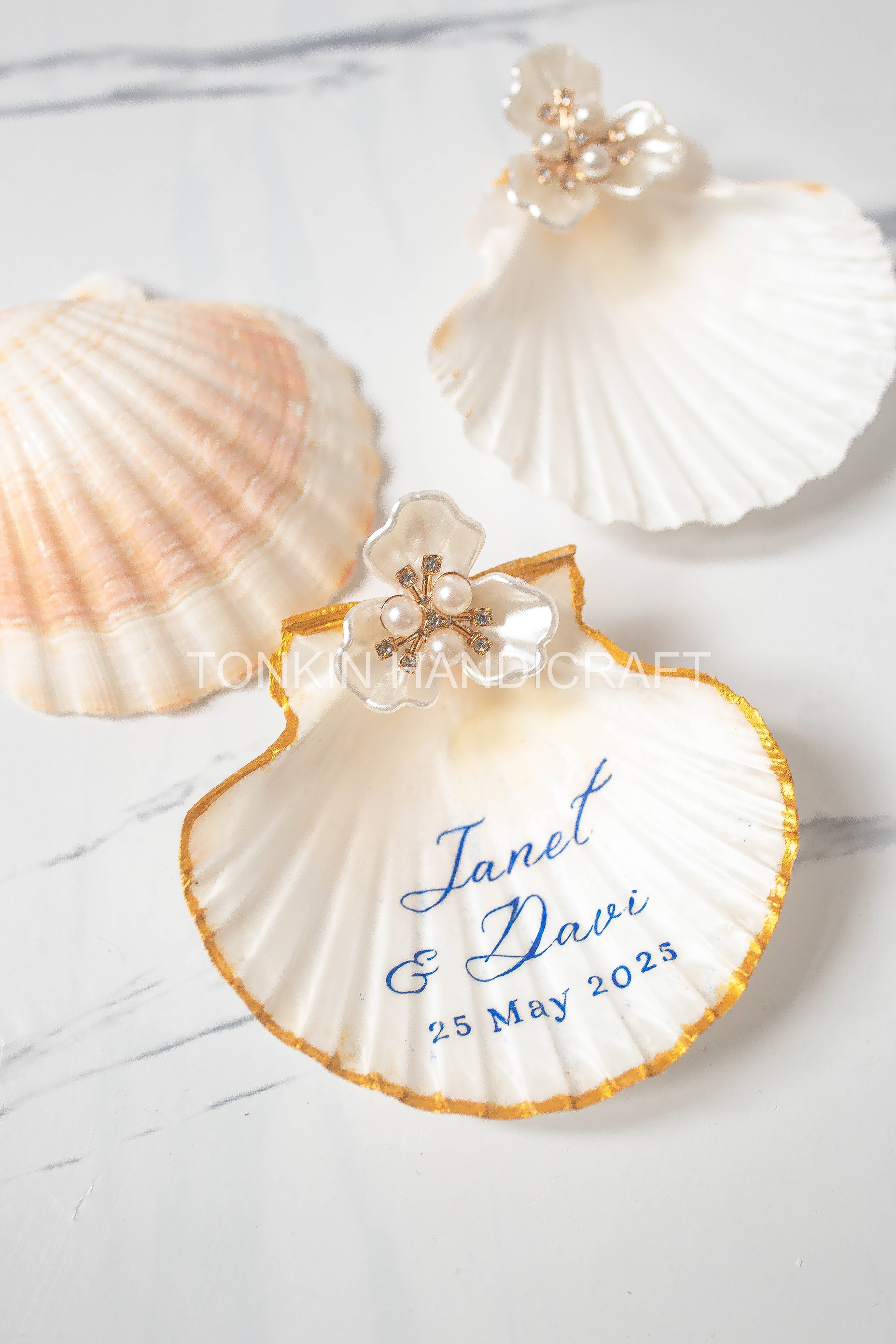 Tonkin Handicraft - Wholesale Jewelry Dish - Custom Scallop Shell Ring Dish0