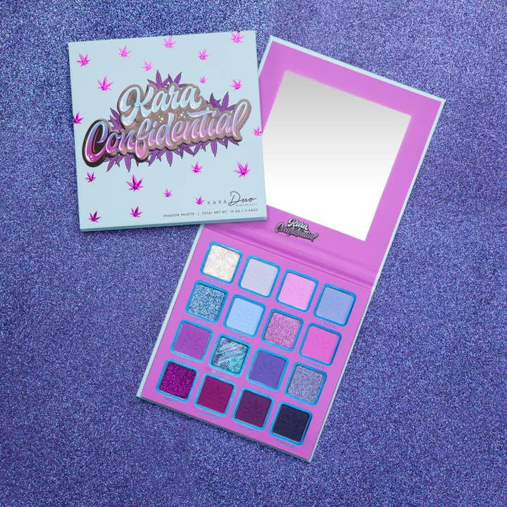 Kara Beauty - Wholesale Eyeshadow Palette - KARA CONFIDENTIAL 16-Shade Creative Beauty Palette - VEGAN