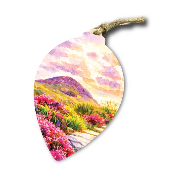 Wooden Mountain in Bloom Puzzle Ornament – Nature Gift for wholesale by The Product Barn