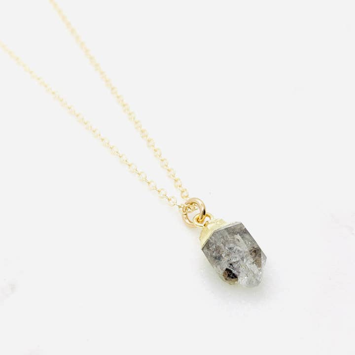 Juniper and Stone - Wholesale Pendant/charm necklace - Rough Cut Herkimer Diamond Necklace