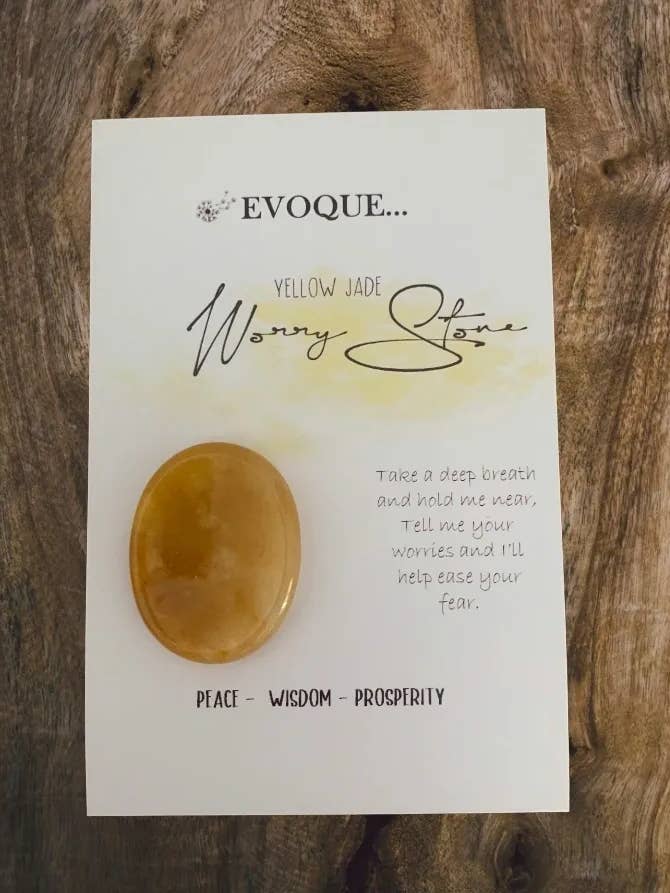 Worry stone - Yellow Jade for wholesale by Evoque Gifts & Homewares