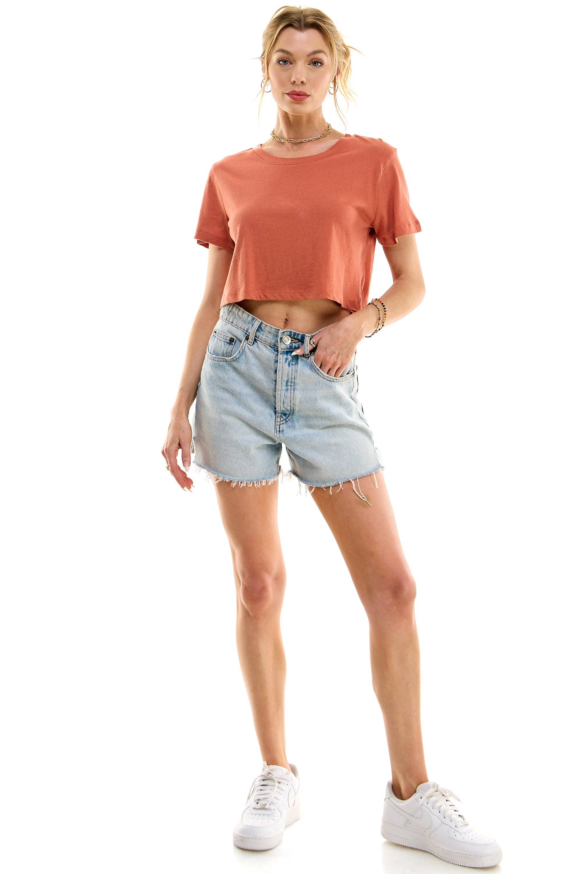 LOVING PEOPLE - Wholesale T-Shirt - Women's - Premium Cotton Crop Tees112