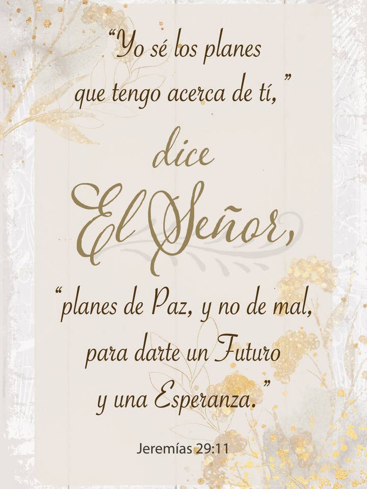 Yo Se Los Planes Que..El Senor - Espagnol - 4 X 6 pour la vente par Dexsa