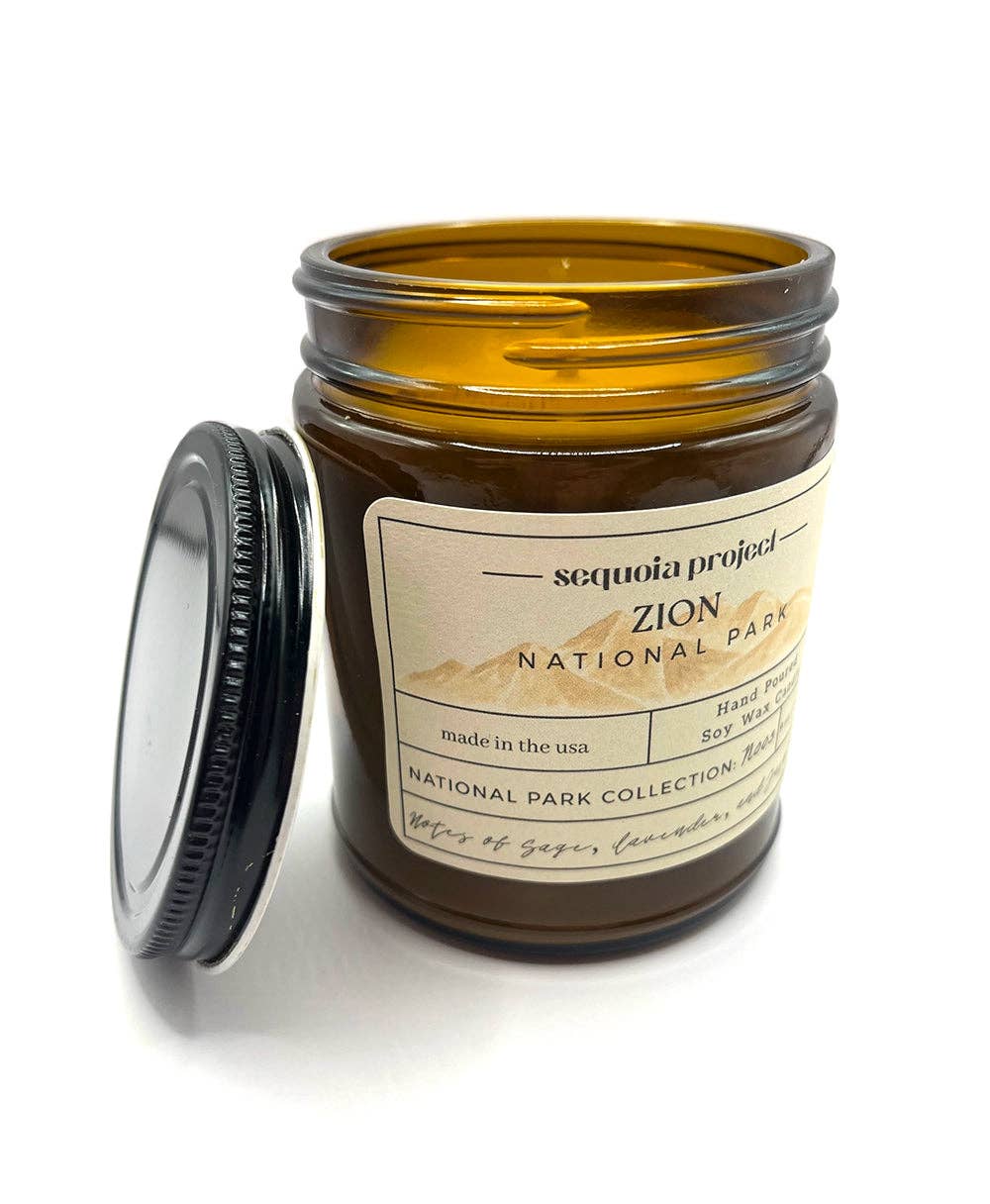 Sequoia Project - Wholesale Jar/Filled Candle - Zion National Park Candle1
