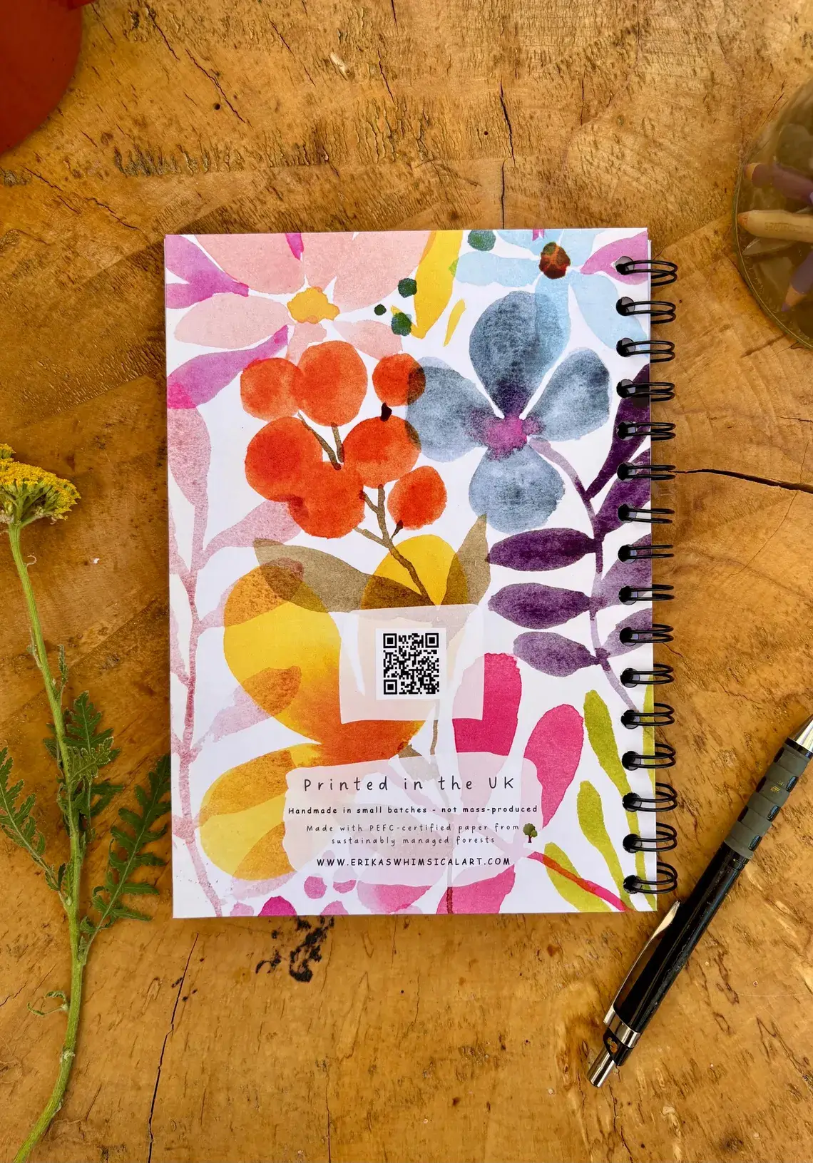 Erika's Whimsical Art – wholesale Notebook – A5 Handmade Illustrated Notebook – Whimsical Lined Journal3