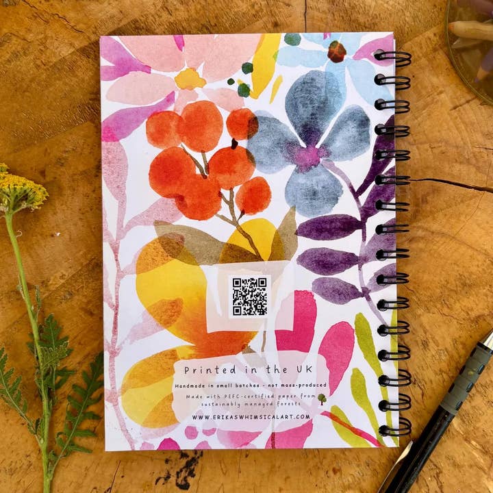 Erika's Whimsical Art – wholesale Notebook – A5 Handmade Illustrated Notebook – Whimsical Lined Journal3