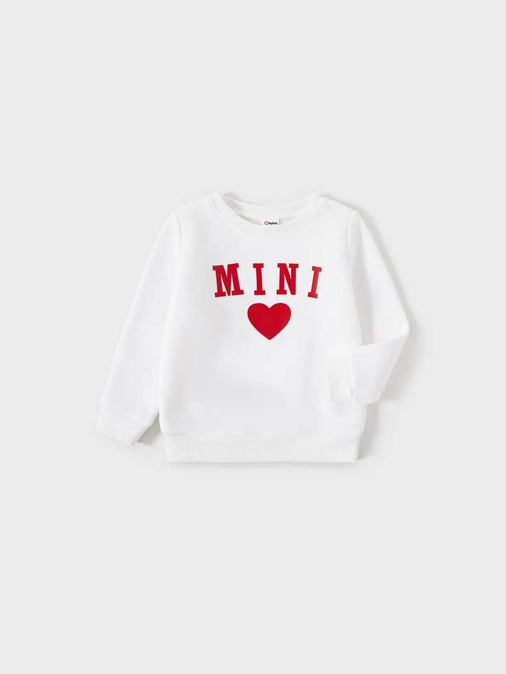 PatPat - Wholesale Mommy & me sets - Mommy and Daughter Outfits - Mini Me Heart Print Sweatshirts7