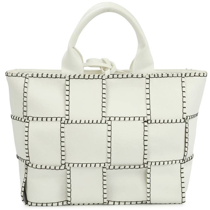 HJS - Wholesale Top Handle Bag - Women's - Handbag 'SADLE' - Noble in braided design18