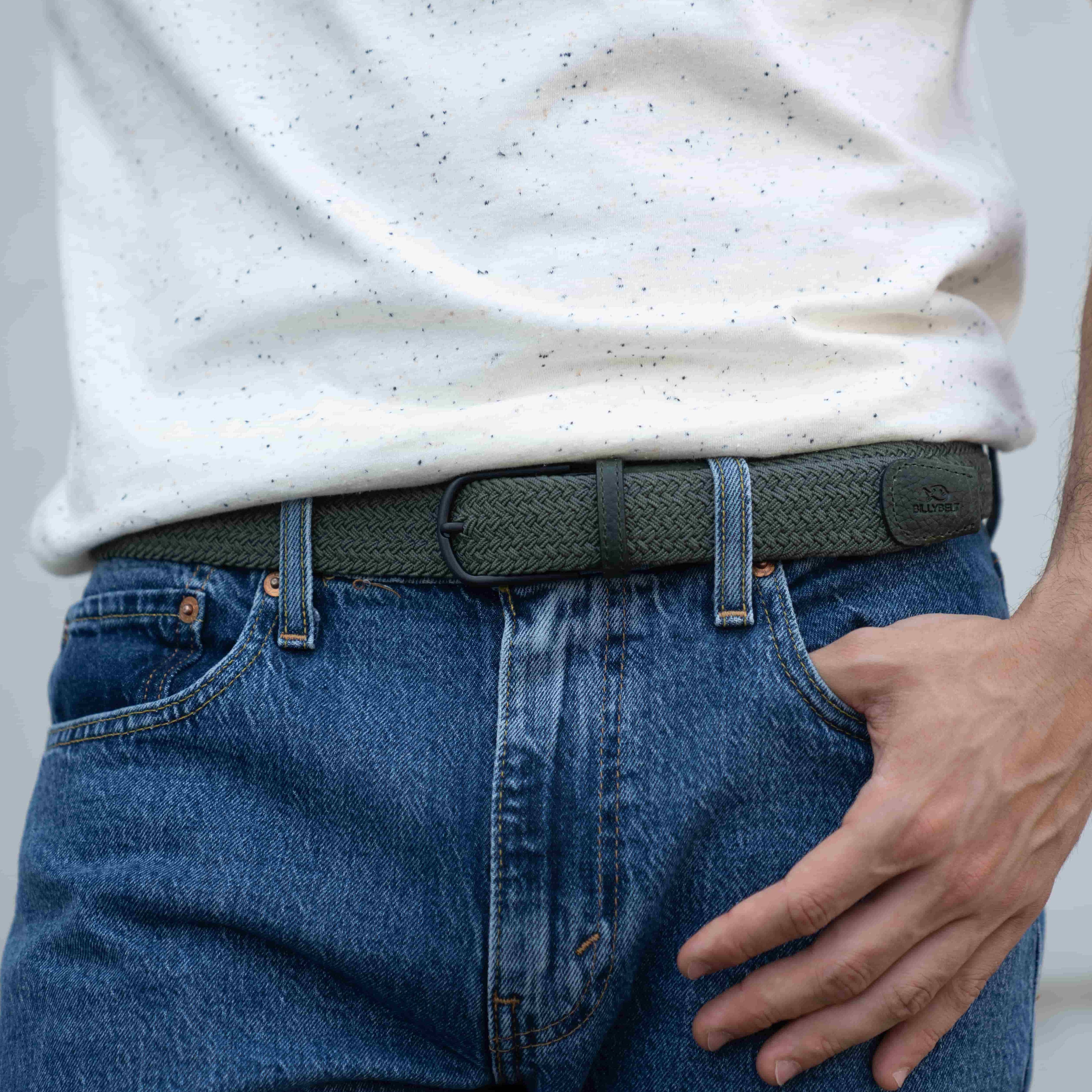 BILLYBELT - Wholesale Belt - Men's - Dark forest elastic braided belt3