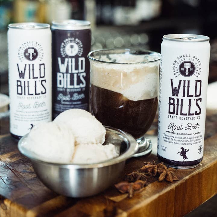 Wild Bill’s Craft Beverage Co. - Wholesale Soda/Carbonated Drink - Root Beer - Premium Cane Sugar Soda, 12-Pack, Cans