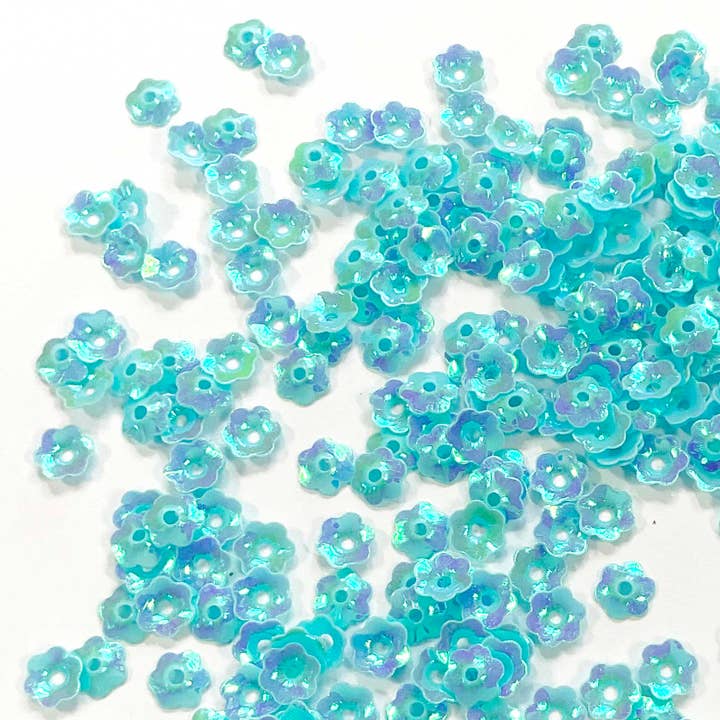 Flower - 6mm - Pale Blue with Blue Lights (S101) for wholesale by Colour Streams