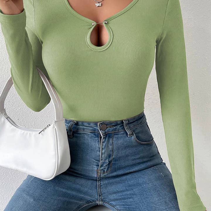 WOMEN FASHIONABLE SOLID BLOUSE_CWTBLL0486 for wholesale by Lily Clothing