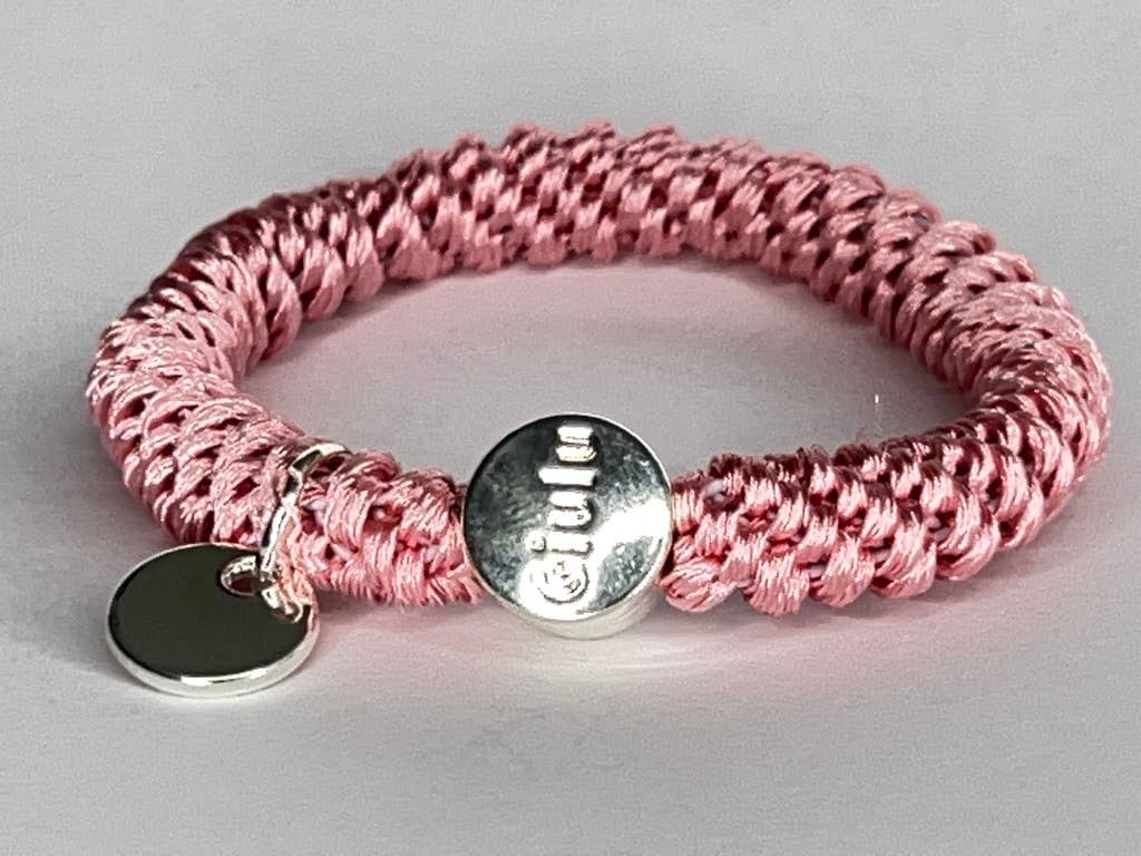 Giulu - Vendita all'ingrosso Elastico per capelli - Elastico per capelli con argento in rosa scuro1