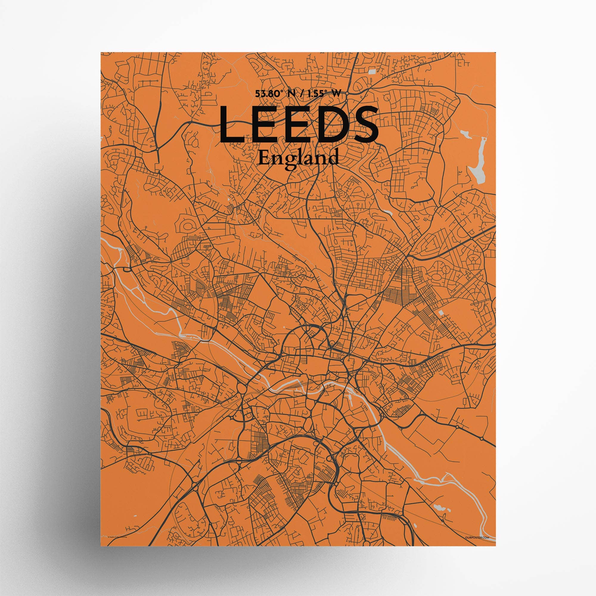 OurPoster.com – wholesale Poster – Leeds karta affisch60