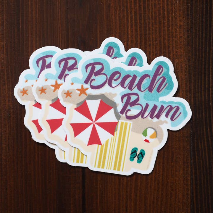 Sentinel Supply - Wholesale Sticker - Beach Bum Sticker - Cute Beach Decal for Tumblers & Laptops5