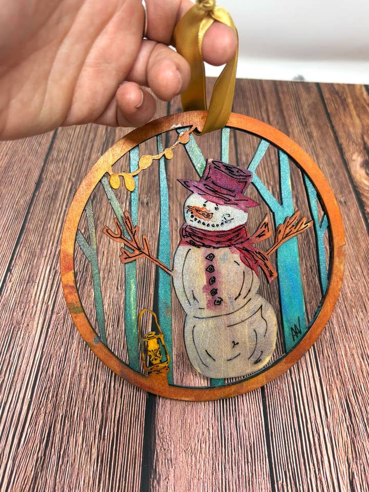 Snowman Ornament for wholesale by Third Wolf Designs