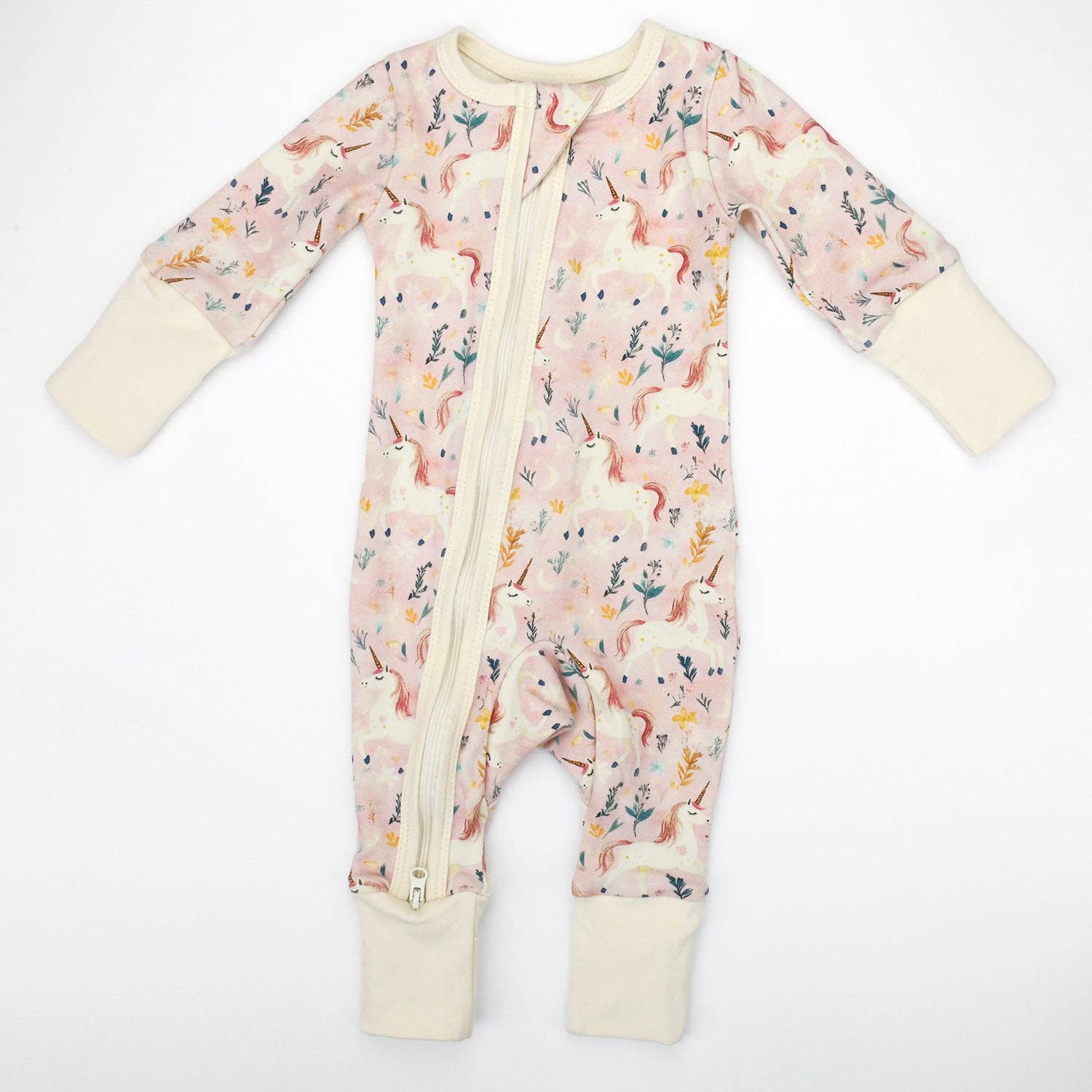 Earthy – Engroshandel Natdragt – til baby – Økologisk bomuld baby pyjamas 2-vejs lynlås foran, Zara2