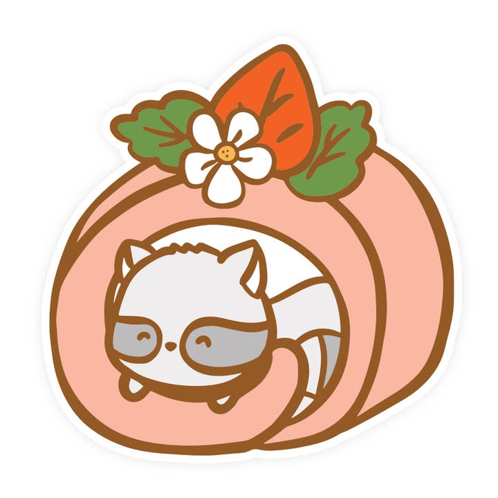 Pegatina Ramona Roll de fresa para venta al por mayor de The Clever Clove