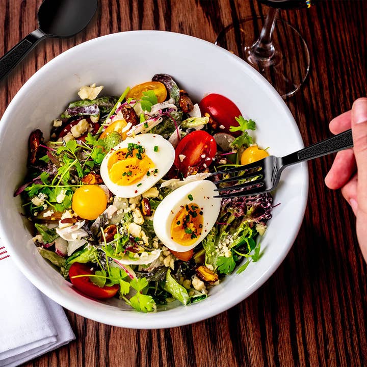 MT Products - Wholesale Assorted Cutlery Set - MT Products Black Plastic Cutlery Set with Napkin5