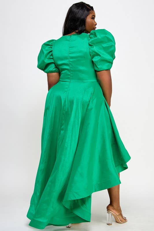 Namatt Design - Vente Robe – femme - Robe midi évasée à manches courtes Plus Puff9