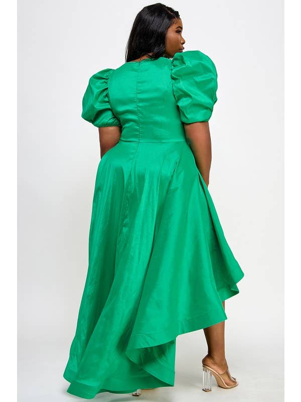 Namatt Design - Vente Robe – femme - Robe midi évasée à manches courtes Plus Puff9