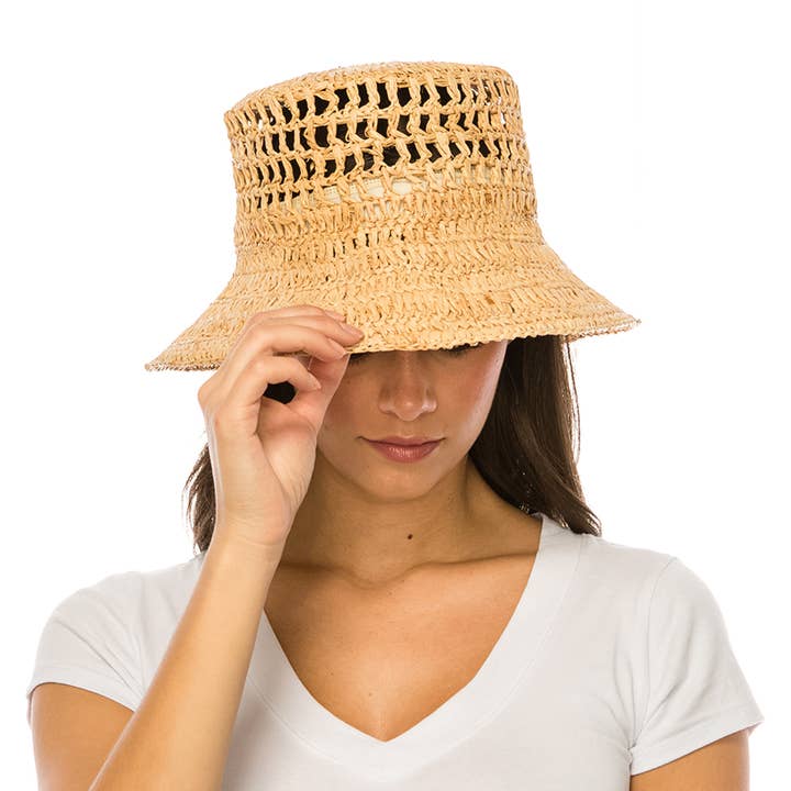 Handmade Raffia Straw Bucket Hat and other Purchase Wholesale raffia bucket hat. Free Returns & Net 60 Terms on Faire trending on Faire.