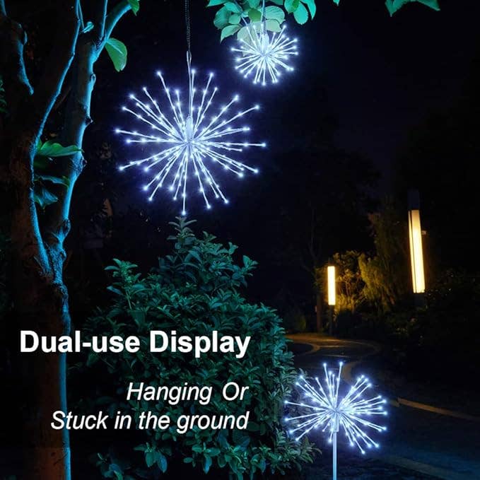 LIGHTSHARE - Wholesale Outdoor/Lawn Light - Starburst Light Lighted Ball LED Firework Lights White Twink13