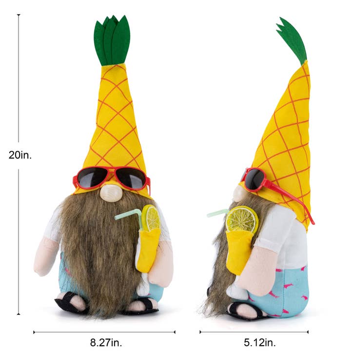 DesignStyles Home - Wholesale Decorative Tabletop Object - Willow & Riley Pineapple Theme Summer Gnome2