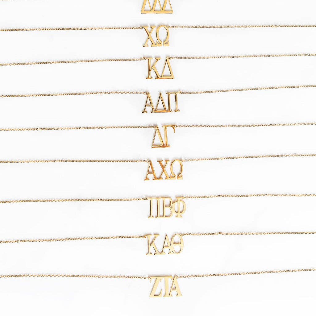 Golden Thread – wholesale Pendant/charm necklace – Kappa Alpha Theta Nameplate Necklace2
