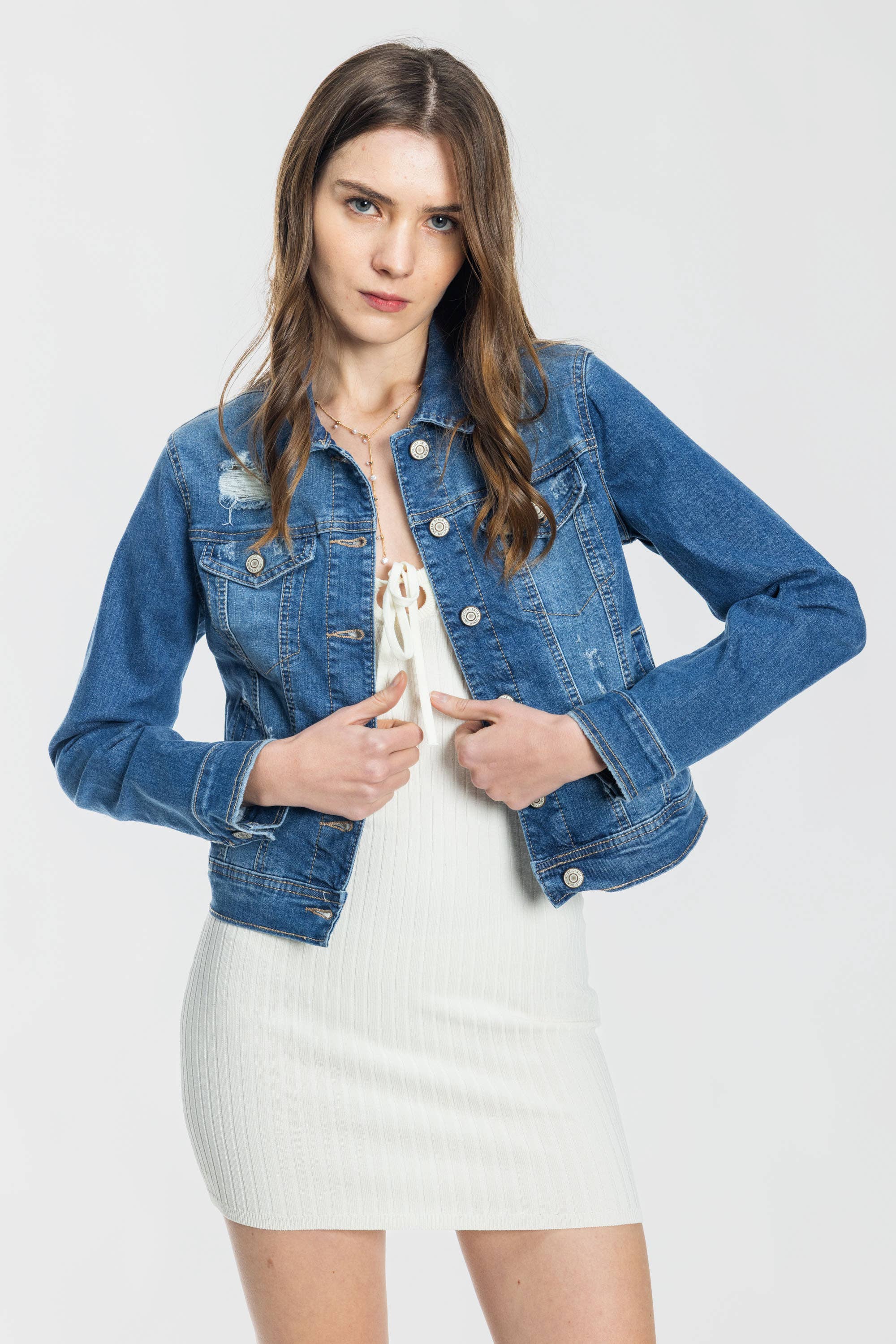 MEDIUM ENJEAN Classic slidt denimjakke EJ2053 for engroshandel på Faire2