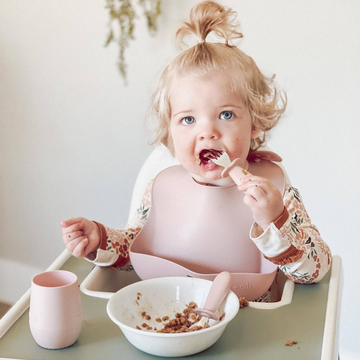 Ali+Oli - Wholesale Flatware Set - Kids & Baby - Ali+Oli Spoon & Fork Learning Set for Toddlers (Pink) 6m+14