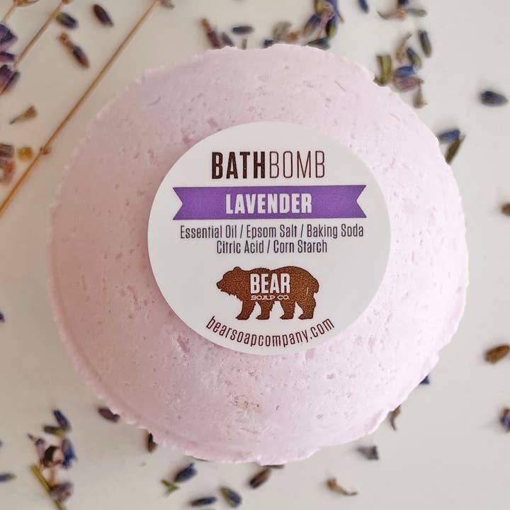 Lavender badbom voor wholesale door Bear Soap Company