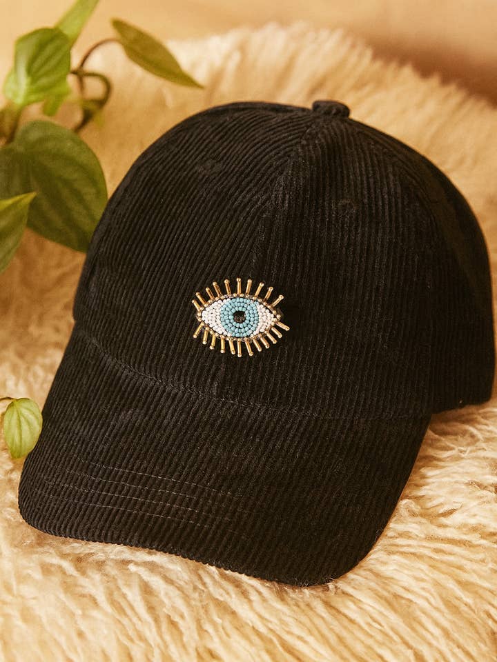 Bala Mani Beaded Evil Eye Brooch Pin - Handmade, Fair Trade for wholesale by Matr Boomie Fair Trade