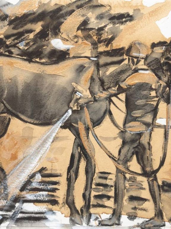 Painting with Coffee by Liz Armstrong for wholesale by Charlotte Manser Ceramics