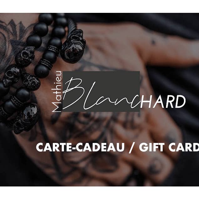 Carte cadeau mathieublanchard.ca for wholesale by Mathieu Blanchard