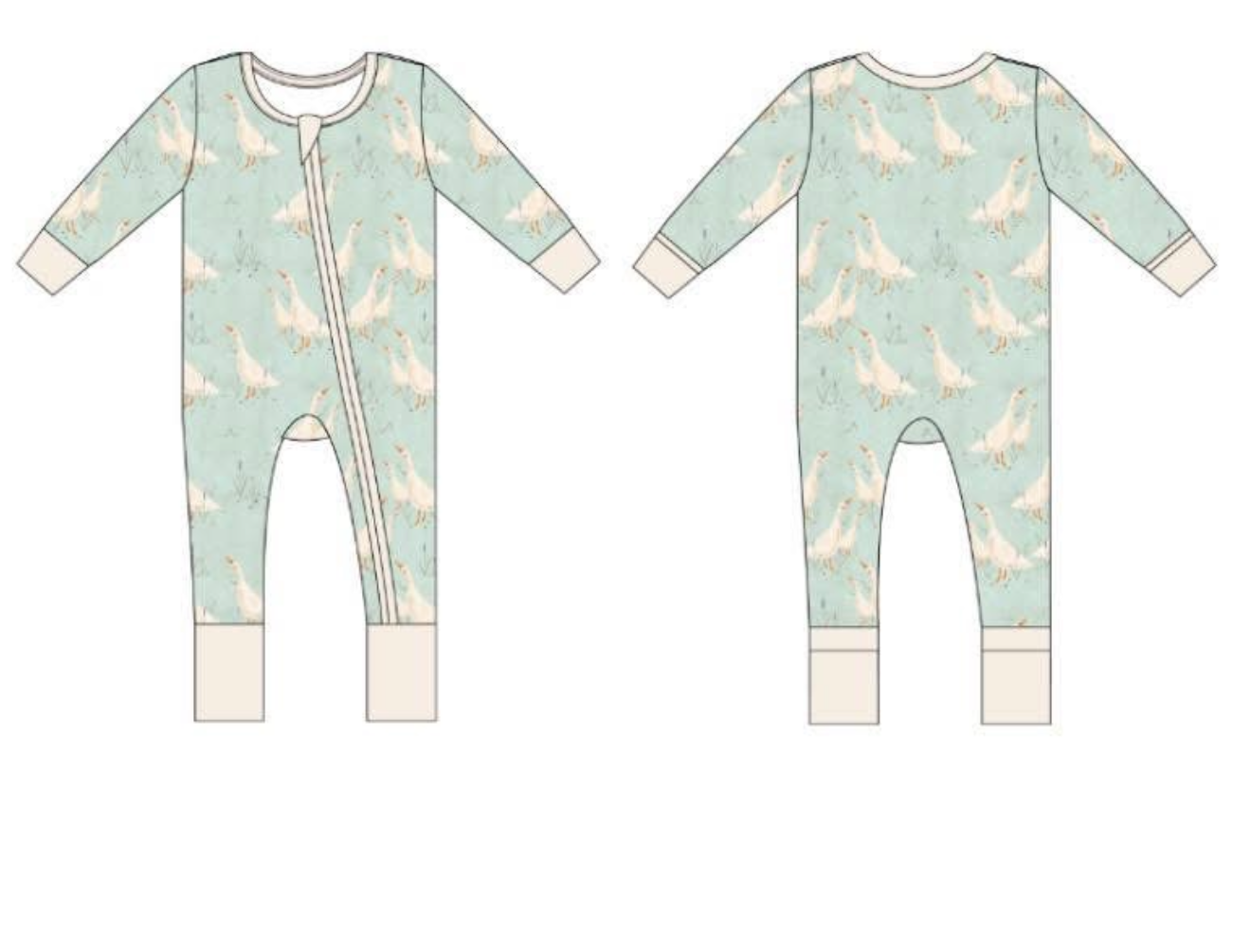 Little Sprouts Clothing - Wholesale Jumpsuit - Baby - Gosling Grove - Convertible Zipper Romper3