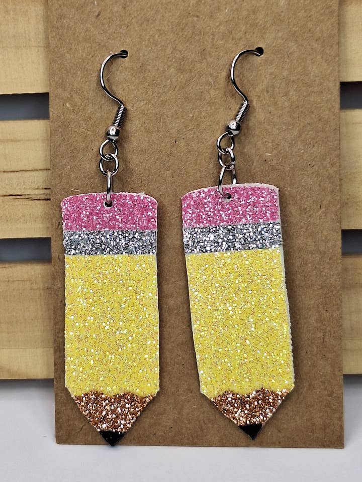 Pencil Earrings, Earrings for Teachers for wholesale by Sunshine Crafts