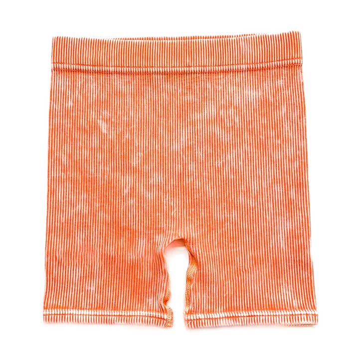 ACID WASH BIKER SHORTS - FLAMINGO for wholesale by LENOX JAMES