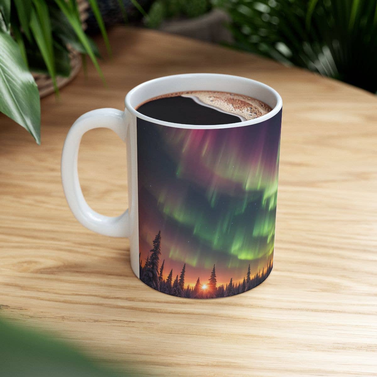 Upside Down Owl Farm - Wholesale Coffee Mug - Aurora Borealis Mug, Northern Lights Mug, 11 oz or 15 oz.Mug2