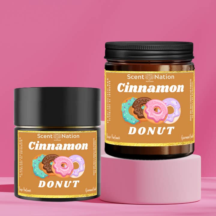 Scent Nation Australia - Wholesale Jar/filled candle - Cinnamon Donut Scented Soy Candle2