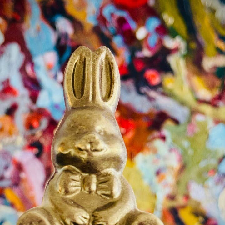 Gilded Chocolate Bunny (Vegan) for wholesale by Milene Jardine Chocolatier