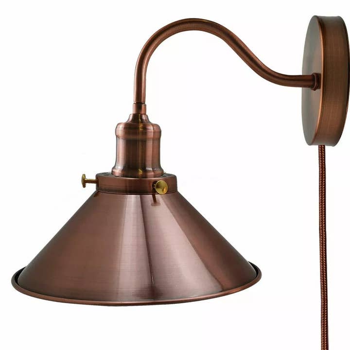 Ledsone – wholesale Accent/desk lamp – Plug in Wall Lighting 2M Cable Dimmer Switch Light Fittings~53032